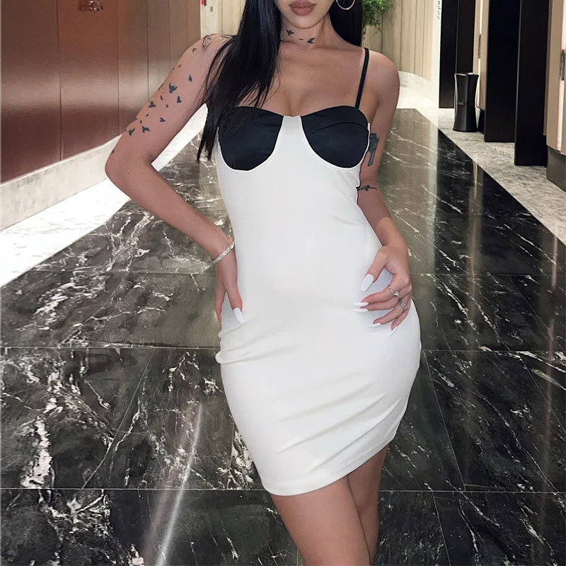 Summer Women's Fashion Party Sexy Backless Contrasting Slim Push Up Padded Two Layer Slip Dress Nightclub Mini Bodycon Dresses
Summer Women's Fashion Party Sexy Backless Contrasting Slim Push Up Padded Two Layer Slip Dress Nightclub Mini Bodycon Dresses