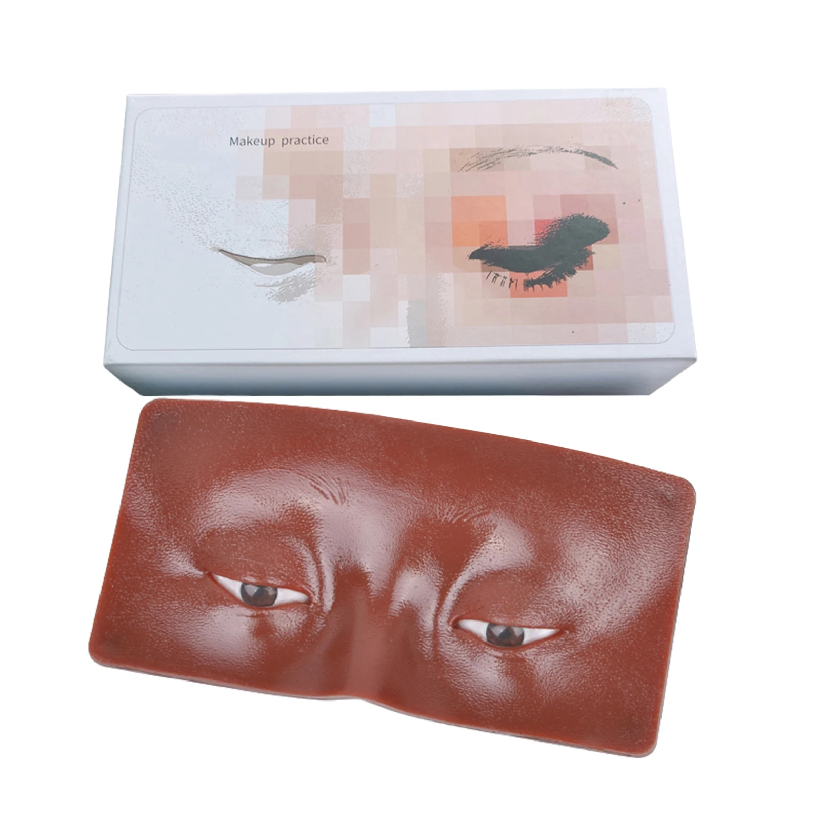 Makeup Practice Board Silicone Eyes Eyelash Eyebrow Practice Pad Realistic Face Skin Eye Make-up Practice Model For Self-taught 
Makeup Practice Board Silicone Eyes Eyelash Eyebrow Practice Pad Realistic Face Skin Eye Make-up Practice Model For Self-taught