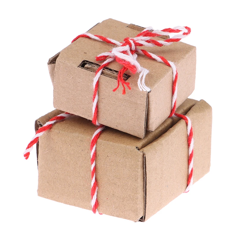 

5 шт. мини картонная Экспресс-коробка миниатюрный декор для кукольного домика Игрушка Декор для кукольного домика аксессуары для мебели мини картонные коробки