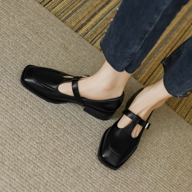 2023 Spring Women's Pumps PU Leather Shoes for Women Square Toe Chunky Heel Shoes Retro Low Heel Mary Janes Matrue Black Shoes
2023 Spring Women's Pumps PU Leather Shoes for Women Square Toe Chunky Heel Shoes Retro Low Heel Mary Janes Matrue Black Shoes