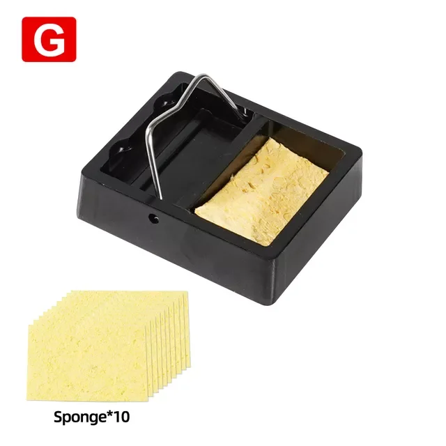 Soldering Iron Holder Repair Tool with 10/20Pcs Solder Cleaning Sponge Soldering Iron Bracket Stand Welding Accessories
Soldering Iron Holder Repair Tool with 10/20Pcs Solder Cleaning Sponge Soldering Iron Bracket Stand Welding Accessories