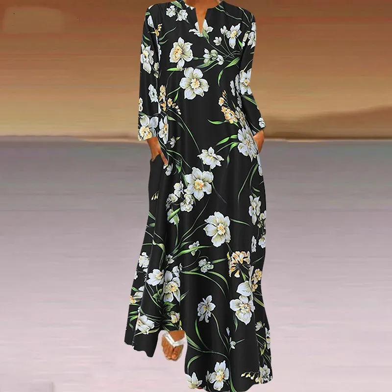 Women's Sundress Bohemian Floral Long Dress 2022 Casual Long Sleeve Party Holiday Vestidos Kaftan Robe Dresses
Women's Sundress Bohemian Floral Long Dress 2022 Casual Long Sleeve Party Holiday Vestidos Kaftan Robe Dresses