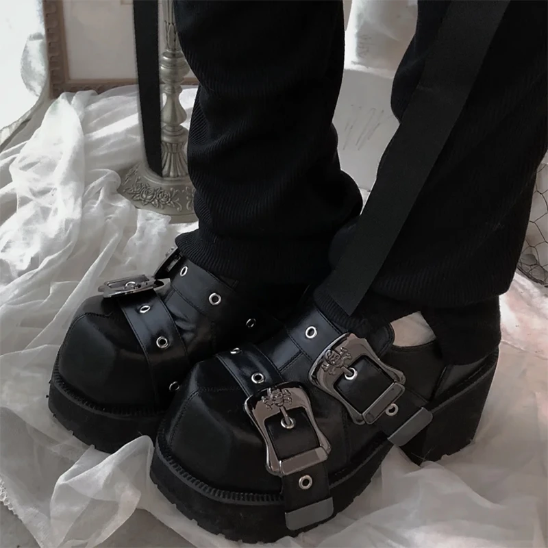 Dark Leather Shoes 2023 New Square Toe Platform All-Match Lolita Mary Jane Shoes Gothic Style Girls' Pumps Women
Dark Leather Shoes 2023 New Square Toe Platform All-Match Lolita Mary Jane Shoes Gothic Style Girls' Pumps Women