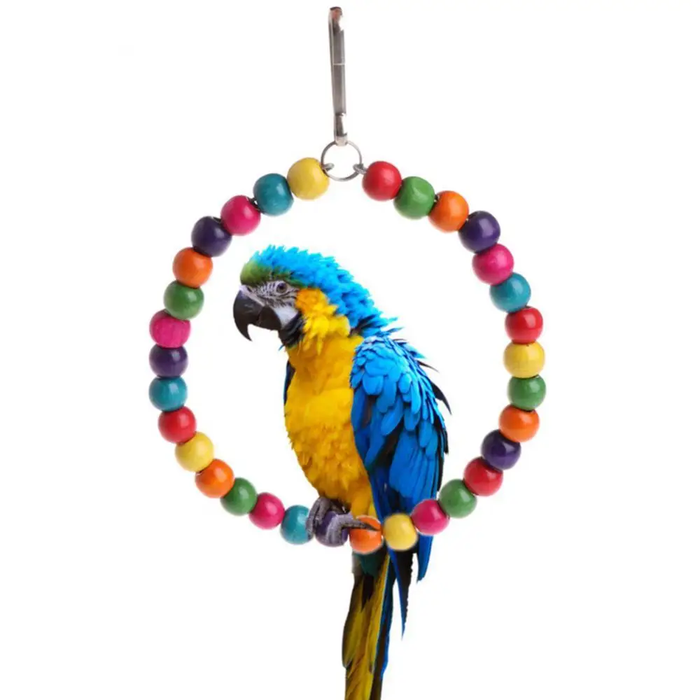 Beads Hanging Colorful Pet Cage Toy 1Pc Circle Parrot Climbing Swing Ring Bird Decor Round Woven Swing Pendant
Beads Hanging Colorful Pet Cage Toy 1Pc Circle Parrot Climbing Swing Ring Bird Decor Round Woven Swing Pendant