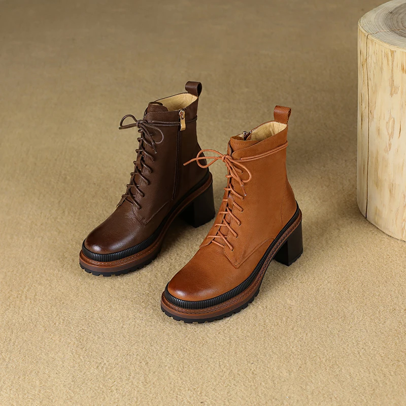 2022 new Women ankle boots natural leather 22-24.5CM Waxed Nubago cowhide full leather modern boots side zip retro outdoor boots
2022 new Women ankle boots natural leather 22-24.5CM Waxed Nubago cowhide full leather modern boots side zip retro outdoor boots