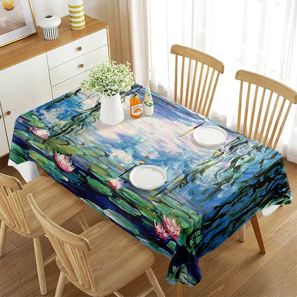 Monet Oil Painting Tablecloth Rectangular Aesthetic Decor Tablecloth for Kitchen Dining Room Picnic Travel Party Decorations
Monet Oil Painting Tablecloth Rectangular Aesthetic Decor Tablecloth for Kitchen Dining Room Picnic Travel Party Decorations