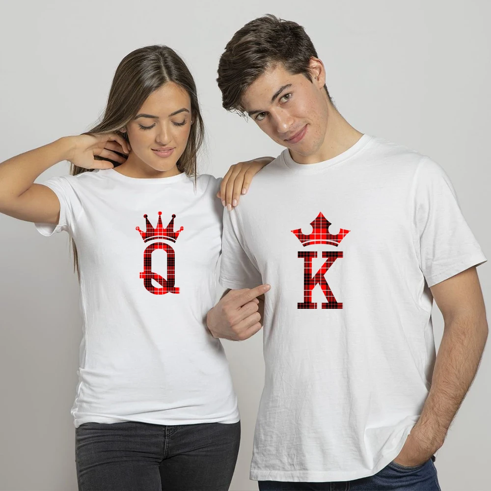 King Queen Printied Couple Man Women Summer T Shirt Funny Date Lover Clothing Tee Tops Short Sleeve Tshirts Female Brand Clothes
King Queen Printied Couple Man Women Summer T Shirt Funny Date Lover Clothing Tee Tops Short Sleeve Tshirts Female Brand Clothes