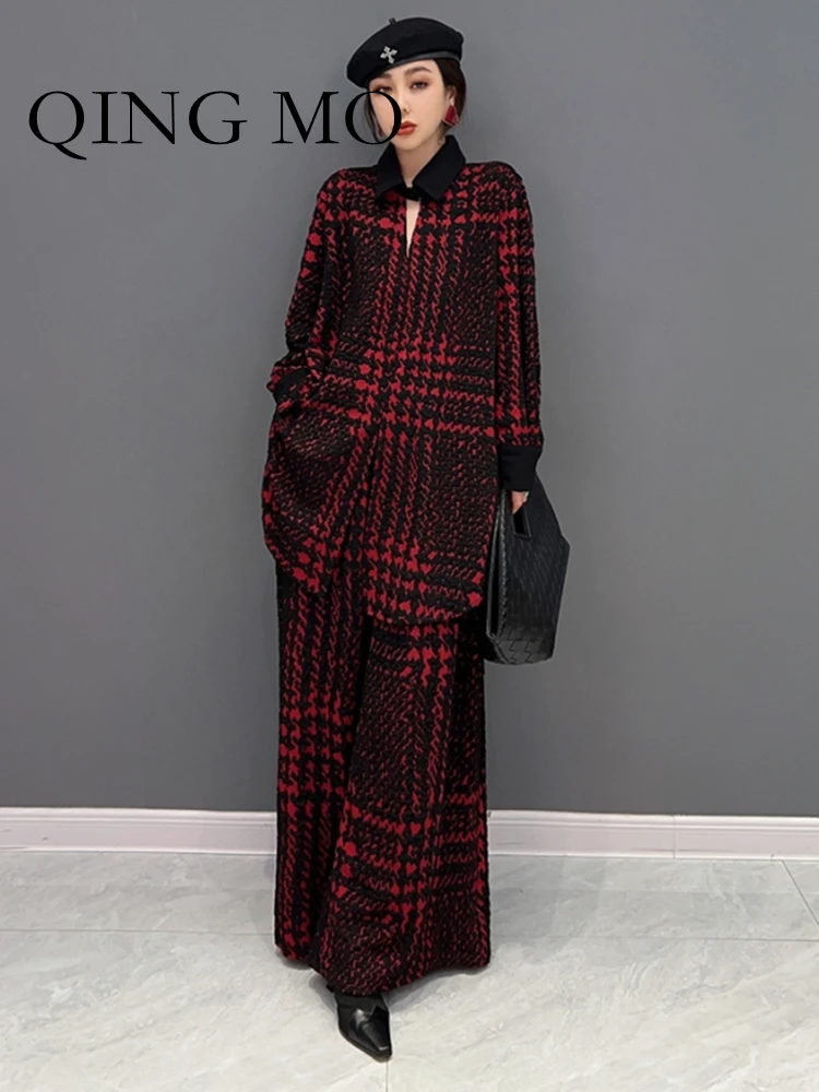 QING MO 2023 Spring Autumn New Korean Polo Collar Top + Casual Straight Trousers Woolen Suit Women Pant Set ZXF314
QING MO 2023 Spring Autumn New Korean Polo Collar Top + Casual Straight Trousers Woolen Suit Women Pant Set ZXF314