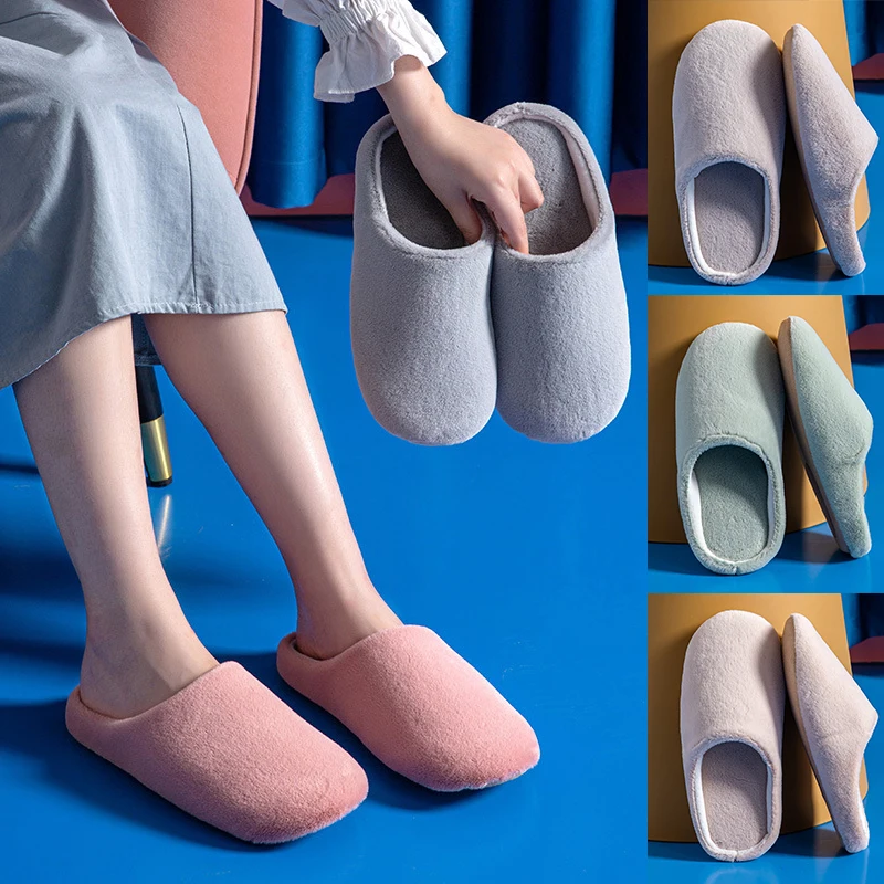 Winter Comfortable Soft Sole Wool Slippers Indoor Solid Color Cotton Soft-soled Slippers Plush Comfortable Household Shoes 
Winter Comfortable Soft Sole Wool Slippers Indoor Solid Color Cotton Soft-soled Slippers Plush Comfortable Household Shoes