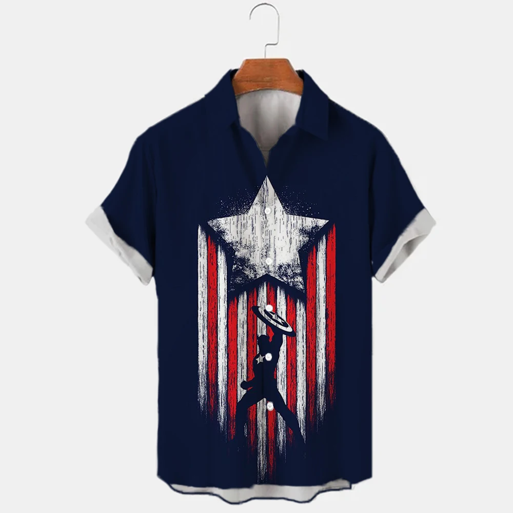 Marvel Men's Shirt Captain America Shield Short Sleeve Casual Print Hawaiian Shirt Couple Loose Fit Beach Print Harujuku Shirt
Marvel Men's Shirt Captain America Shield Short Sleeve Casual Print Hawaiian Shirt Couple Loose Fit Beach Print Harujuku Shirt