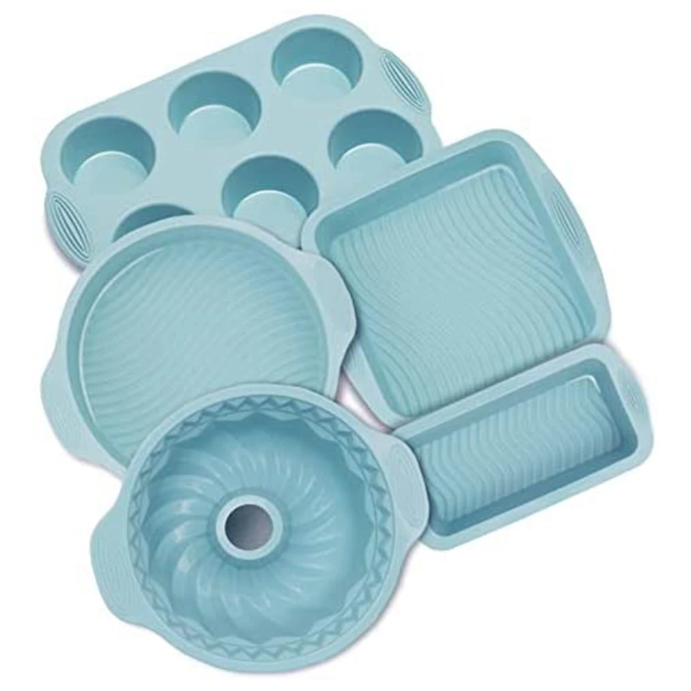 Silicone Bakeware Set Nonstick Baking Pans Cake Molds Set for Baking Cookies Baking Sheet Cake Pan Bread Pan Pizza Pan
Silicone Bakeware Set Nonstick Baking Pans Cake Molds Set for Baking Cookies Baking Sheet Cake Pan Bread Pan Pizza Pan