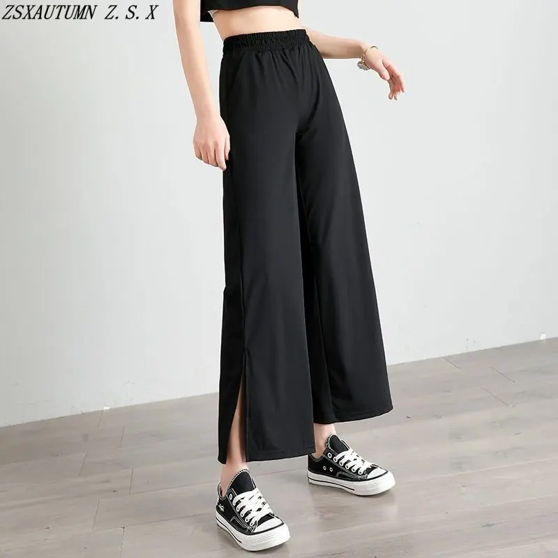 Trendy Fashion Split Pants Women's Baggy Korean Wild Casual Trousers Wide Leg Straight Pantalon Female Slim Slacks Sweatpants
Trendy Fashion Split Pants Women's Baggy Korean Wild Casual Trousers Wide Leg Straight Pantalon Female Slim Slacks Sweatpants