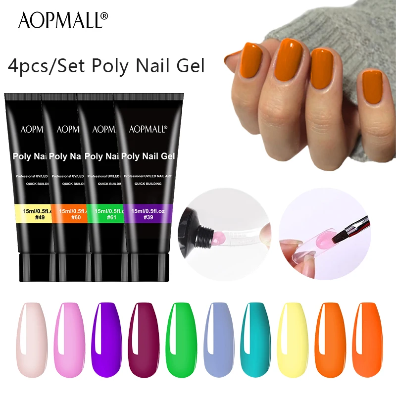 AOPMALL® 4 Color Crystal Poly Nail Gel Set Semi Permanent Acrylic Extension Gel Nail Art Set Glitter Extension Glue Manicure Set
AOPMALL® 4 Color Crystal Poly Nail Gel Set Semi Permanent Acrylic Extension Gel Nail Art Set Glitter Extension Glue Manicure Set