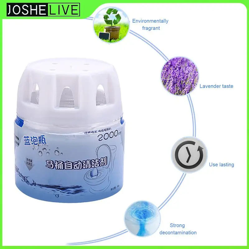 

Multifunctional Toilet Cleaner Automatic Flush Helper Blue Bubble Cleaning Deodorizes Bathroom Restroom Cleaner clean spot