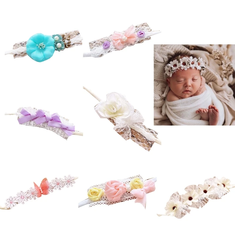 Lovely Newborn Photo Props Flower Headband Lace Headwear for Boys Girls Baby Photoshoot Props European Style Headband
Lovely Newborn Photo Props Flower Headband Lace Headwear for Boys Girls Baby Photoshoot Props European Style Headband