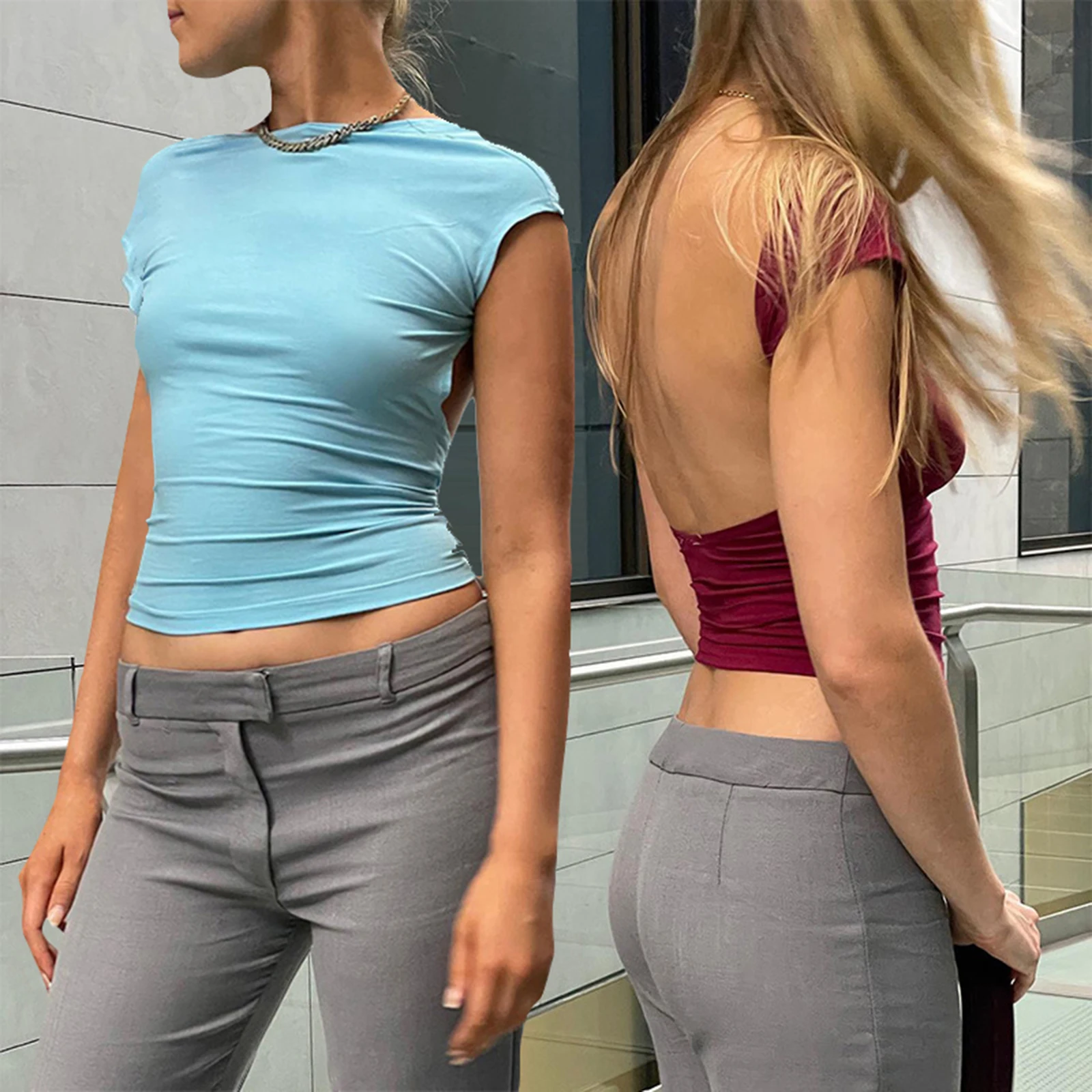 Women Summer Trendy T-Shirt, Solid Color Hollow-Out Short-Sleeve Pullover Tee Tops For Girls, S/M/L
Women Summer Trendy T-Shirt, Solid Color Hollow-Out Short-Sleeve Pullover Tee Tops For Girls, S/M/L