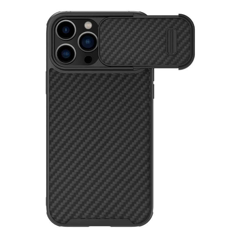 Nillkin iPhone 14 13Pro Max lens semi-automatic pop-up window anti-fall high-end protective case carbon fiber phone case
Nillkin iPhone 14 13Pro Max lens semi-automatic pop-up window anti-fall high-end protective case carbon fiber phone case