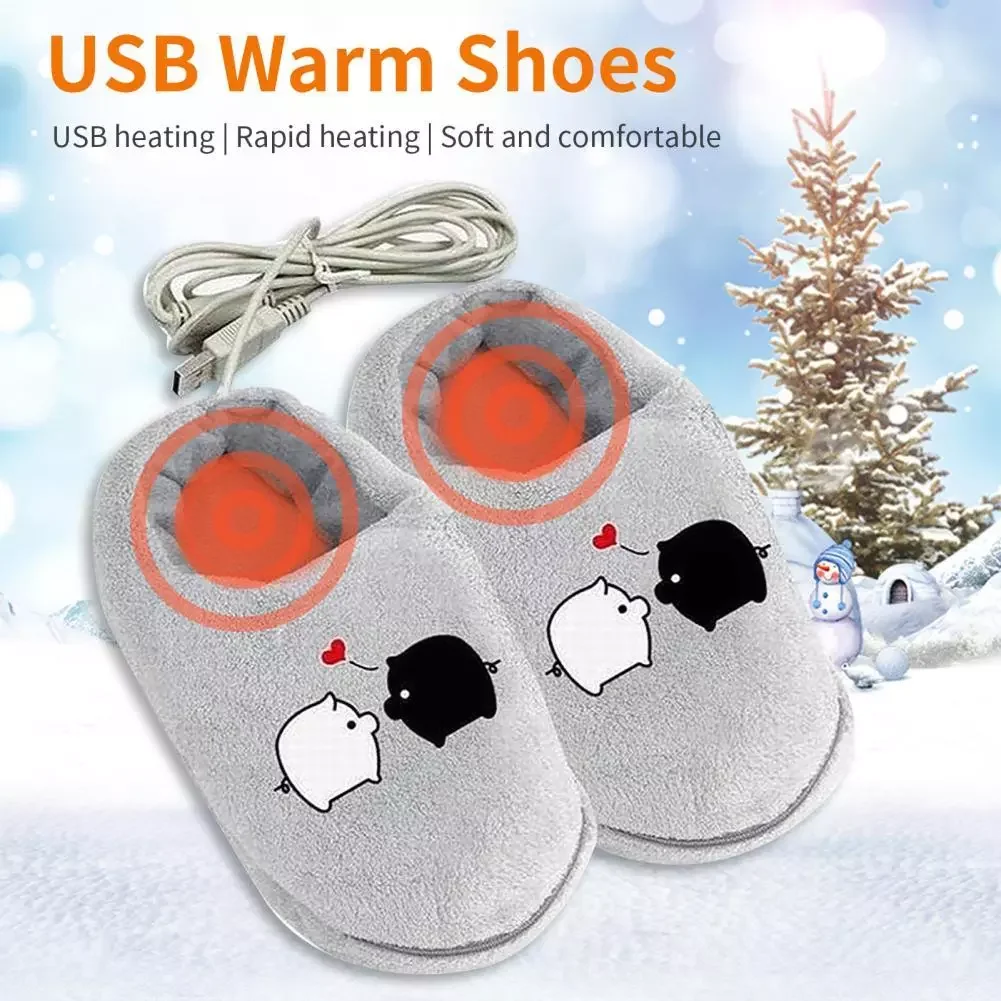 Pair Heated Slippers Soft Lining Quick Heating Lightweight Plush USB Heated Slipper Pad for Women Men
Pair Heated Slippers Soft Lining Quick Heating Lightweight Plush USB Heated Slipper Pad for Women Men