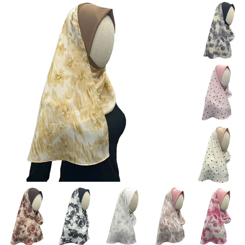 Muslim Hijab with Chin Part Top Quality Amira Pull On Islamic Scarf Hot Sell Headscarf Ramadan Pray Hats Women Floral Print Wrap
Muslim Hijab with Chin Part Top Quality Amira Pull On Islamic Scarf Hot Sell Headscarf Ramadan Pray Hats Women Floral Print Wrap