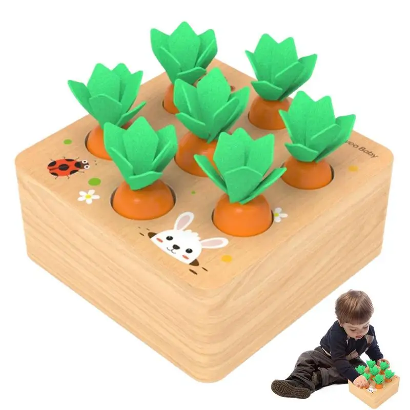Montessori Wooden Educational Toys Wood Shape Sorter Toys Wooden Toy Carrot Harvest Game Montessori Toys For Toddlers 2 3 4 5
Montessori Wooden Educational Toys Wood Shape Sorter Toys Wooden Toy Carrot Harvest Game Montessori Toys For Toddlers 2 3 4 5