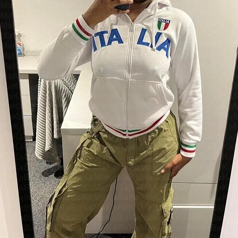 Новинка толстовки на молнии 2000s ретро гранж Готическая куртка пальто Y2K в эстетике Винтажные белые свитшоты с вышитыми буквами графическим рисунком
Новинка толстовки на молнии 2000s ретро гранж Готическая куртка пальто Y2K в эстетике Винтажные белые свитшоты с вышитыми буквами графическим рисунком