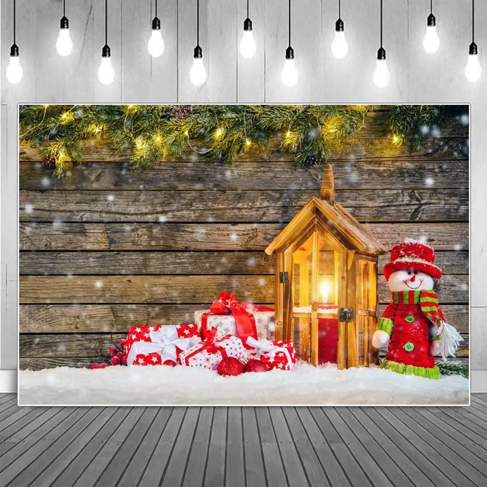 Christmas Party Decoration Cabin Snowman Gifts Photography Backdrops House Outside Board Boxes Light Snow Floor Photo Background
Christmas Party Decoration Cabin Snowman Gifts Photography Backdrops House Outside Board Boxes Light Snow Floor Photo Background