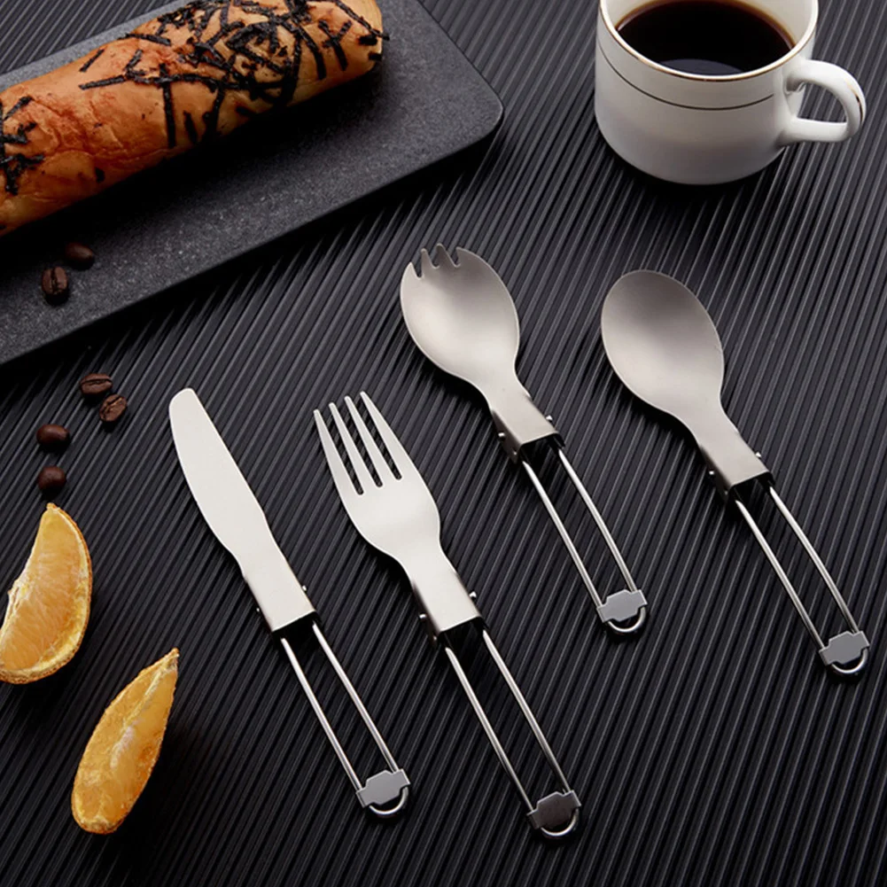 Titanium Folding Spoon Spork Fork Outdoor Tableware Cookware Folded Flatware Outdoor Lightweight Tableware Hiking Camping
Titanium Folding Spoon Spork Fork Outdoor Tableware Cookware Folded Flatware Outdoor Lightweight Tableware Hiking Camping