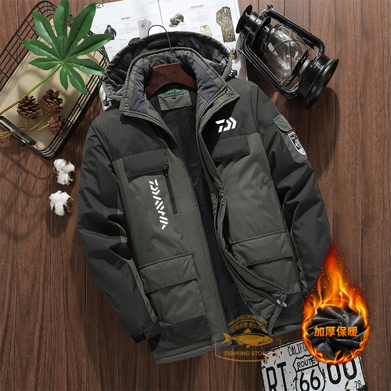 Daiwa Winter Fishing Suit Men's Fleece Warm Jacket Outdoor Mountaineering Cold Suit DAIWA Fishing Hunting Jacket
Daiwa Winter Fishing Suit Men's Fleece Warm Jacket Outdoor Mountaineering Cold Suit DAIWA Fishing Hunting Jacket