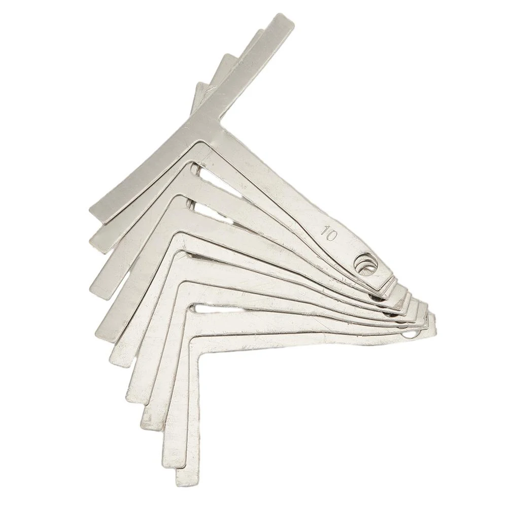 9Pcs Guitar Under String Radius Gauge Stainless Steel T Shape Builder Luthier Tools Bass Strings Repair Set Guitar Accessories
9Pcs Guitar Under String Radius Gauge Stainless Steel T Shape Builder Luthier Tools Bass Strings Repair Set Guitar Accessories