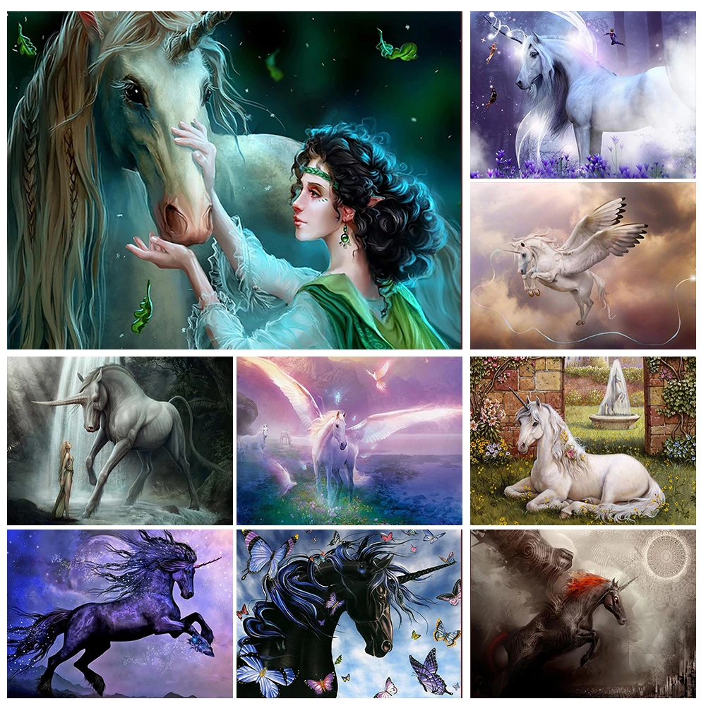 

YOUQU Animal Series 5d Diamond Painting Unicorn Mosaic Picture Full Diamond Home Decoration Exquisite Gifts