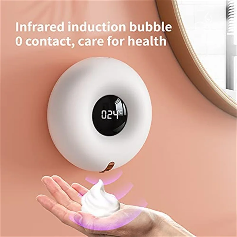 Soap Dispenser Container LED Display Automatic Induction Foaming Hand Washer Sensor Household Infrared Soap Dispenser Doughnut
Soap Dispenser Container LED Display Automatic Induction Foaming Hand Washer Sensor Household Infrared Soap Dispenser Doughnut