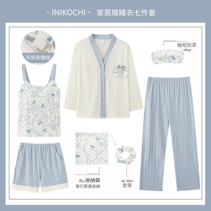 НОВЫЙ Sanrio Y2K Four Seasons Cinnamoroll комплект из 7 предметов пижама с длинным рукавом мультяшное милое общежитие для девочек тонкая секционная домашняя одежда
НОВЫЙ Sanrio Y2K Four Seasons Cinnamoroll комплект из 7 предметов пижама с длинным рукавом мультяшное милое общежитие для девочек тонкая секционная домашняя одежда