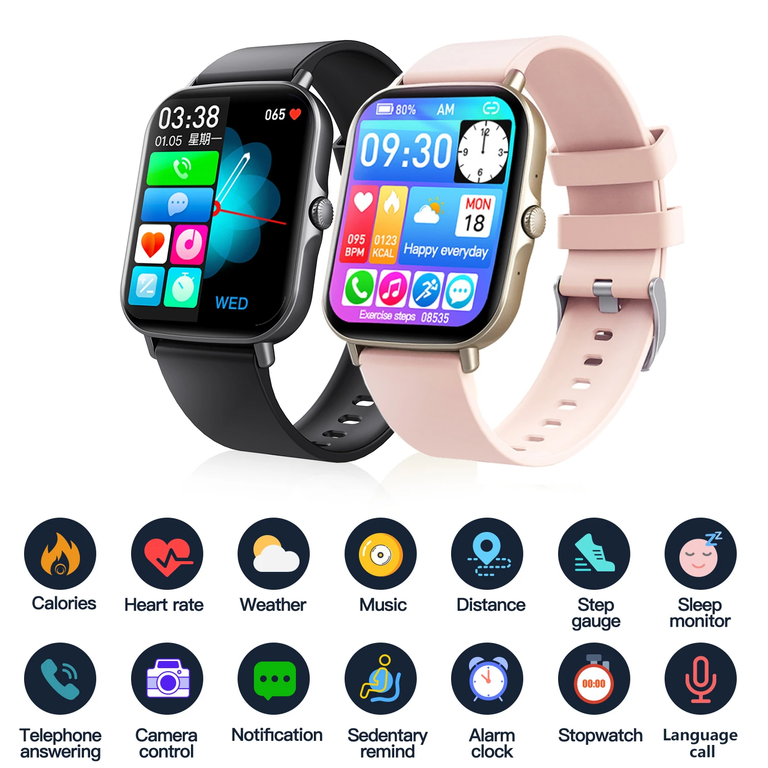 New Men Women smartwatch F97S thermometer Bluetooth hands-free calling smart watches 1.69 full touch split screen sports watche
New Men Women smartwatch F97S thermometer Bluetooth hands-free calling smart watches 1.69 full touch split screen sports watche