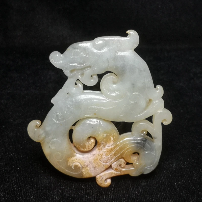 Old Chinese Jade Hand Carved Dragon Phoenix Statue Disc Pendant Gift Collection 
Old Chinese Jade Hand Carved Dragon Phoenix Statue Disc Pendant Gift Collection