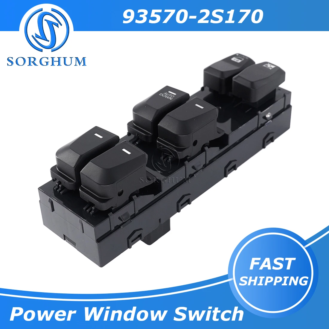 

Sorghum Auto Down 16 Pins Left Driver Side Electric Power Window Switch Button 93570-2S170 For Hyundai Tucson iX IX35 2010-2017