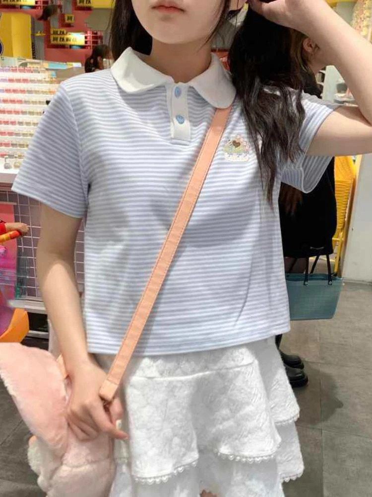 Y2k Aesthetic Grunge T-shirt Women Embroidery Crop Top Japanese Stripe Button Graphic T Shirts Harajuku Vintage Gothic Fairy Tee
Y2k Aesthetic Grunge T-shirt Women Embroidery Crop Top Japanese Stripe Button Graphic T Shirts Harajuku Vintage Gothic Fairy Tee