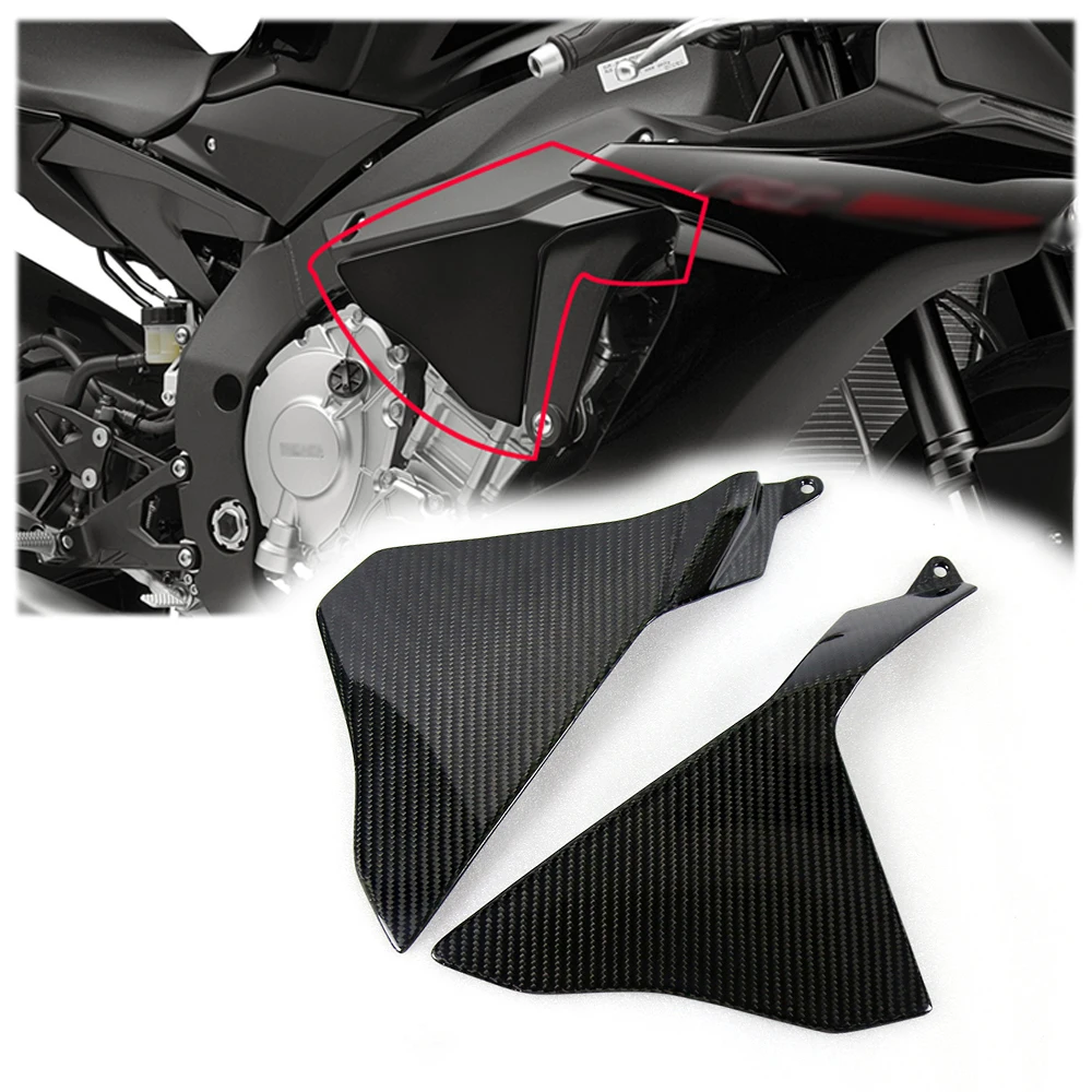 

100% Dry Carbon Fiber Motorcycle Small Side Panels Fairing Cover Guards Protectors Trim For Yamaha R1 R1M 2015 2016 2017 201