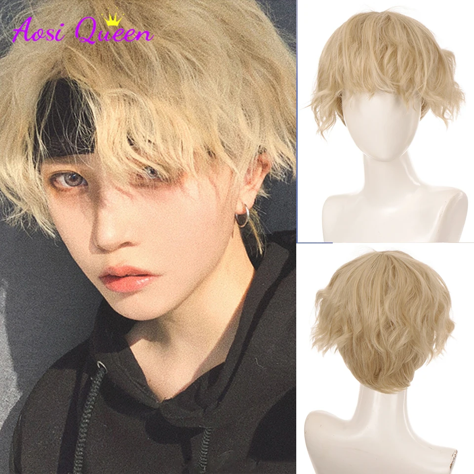 Short Curly Cosplay Men Boy Party Light Yellow Synthetic Heat Resistant Hair Wigs Men's Breathable Wig 4.5
Short Curly Cosplay Men Boy Party Light Yellow Synthetic Heat Resistant Hair Wigs Men's Breathable Wig 4.5
