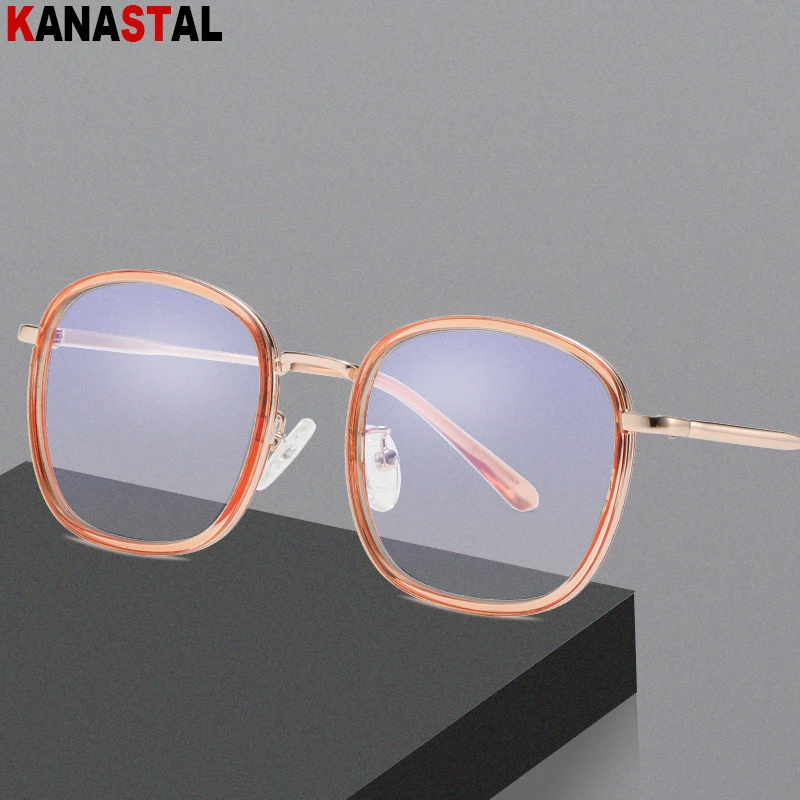 Women Anti Blue Light Blocking Glasses TR Metal Square Eyeglasses Frame New Retro Computer Eyewear Ultralight Men Myopia Glasses
Women Anti Blue Light Blocking Glasses TR Metal Square Eyeglasses Frame New Retro Computer Eyewear Ultralight Men Myopia Glasses