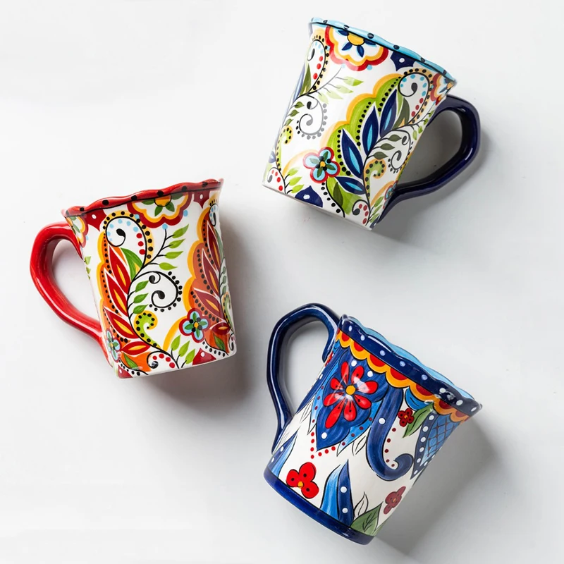 Bohemian Style Ceramic Mugs Hand Painted Large Coffee Cups 500ml Kitchen Office Table Drinkware Personalized Mug Gift Home Decor
Bohemian Style Ceramic Mugs Hand Painted Large Coffee Cups 500ml Kitchen Office Table Drinkware Personalized Mug Gift Home Decor
