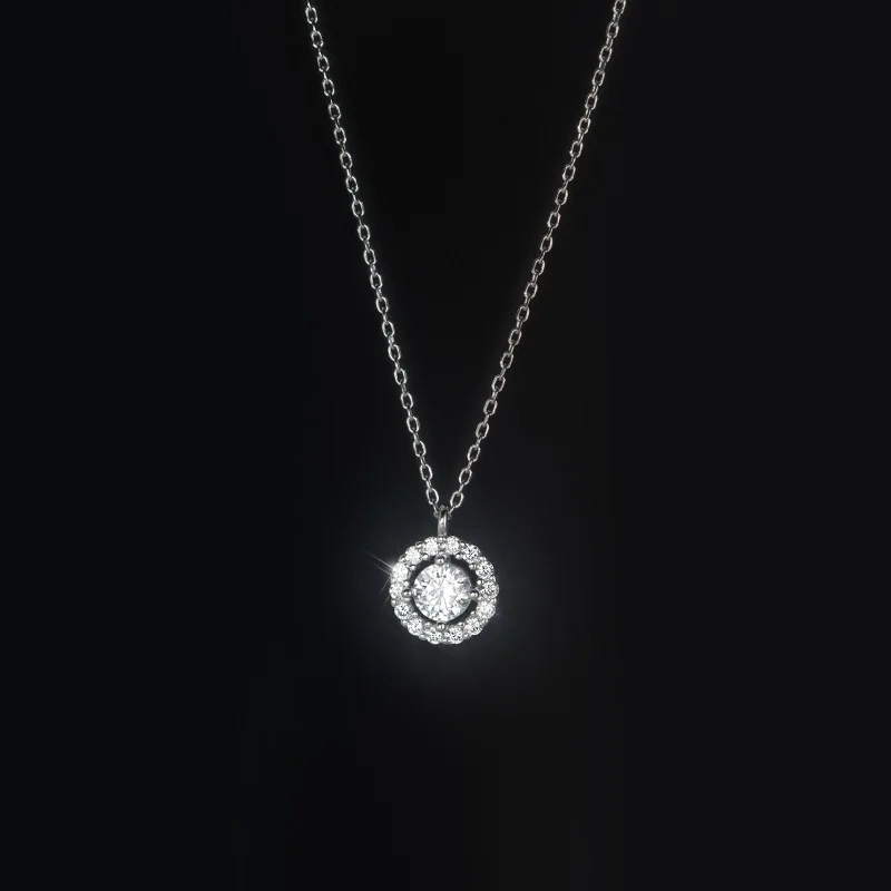 S925 Silver Temperament Summer Round Diamond Necklace Simple Japanese and Korean Version Full Diamond Pendant Necklace
S925 Silver Temperament Summer Round Diamond Necklace Simple Japanese and Korean Version Full Diamond Pendant Necklace