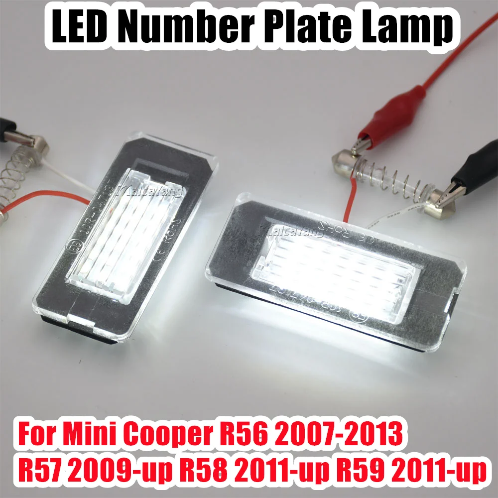 

2Pcs CanBus No Error LED License Plate Light For BMW Mini Cooper R56 R57 R58 R59 Error Free Bright White Number lamp