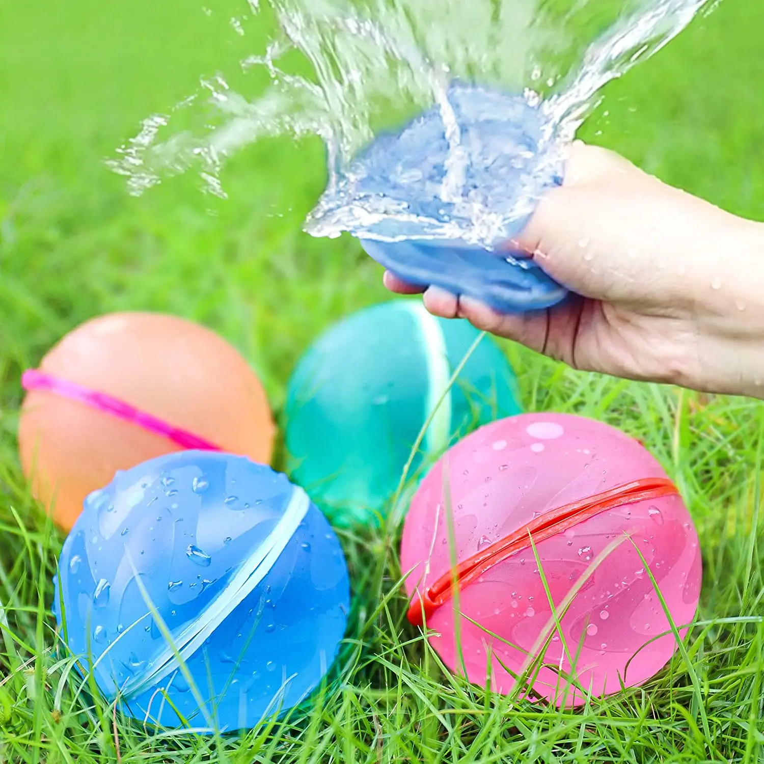 

10 шт. магнитные многоразовые водяные шары, летняя Водяная бомба, брызговые шарики, уличная пляжная игрушка для игр в бассейне, детские водные игры