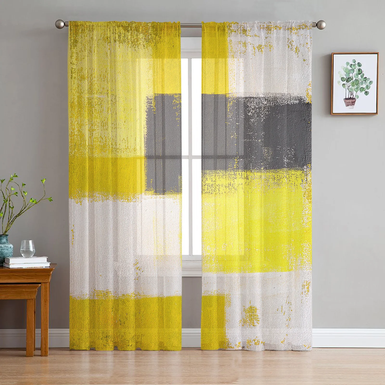 Oil Painting Style Abstract Geometric Sheer Curtains for Living Room Bedroom Tulle Curtain for Kitchen Home Decor Window Drapes
Oil Painting Style Abstract Geometric Sheer Curtains for Living Room Bedroom Tulle Curtain for Kitchen Home Decor Window Drapes