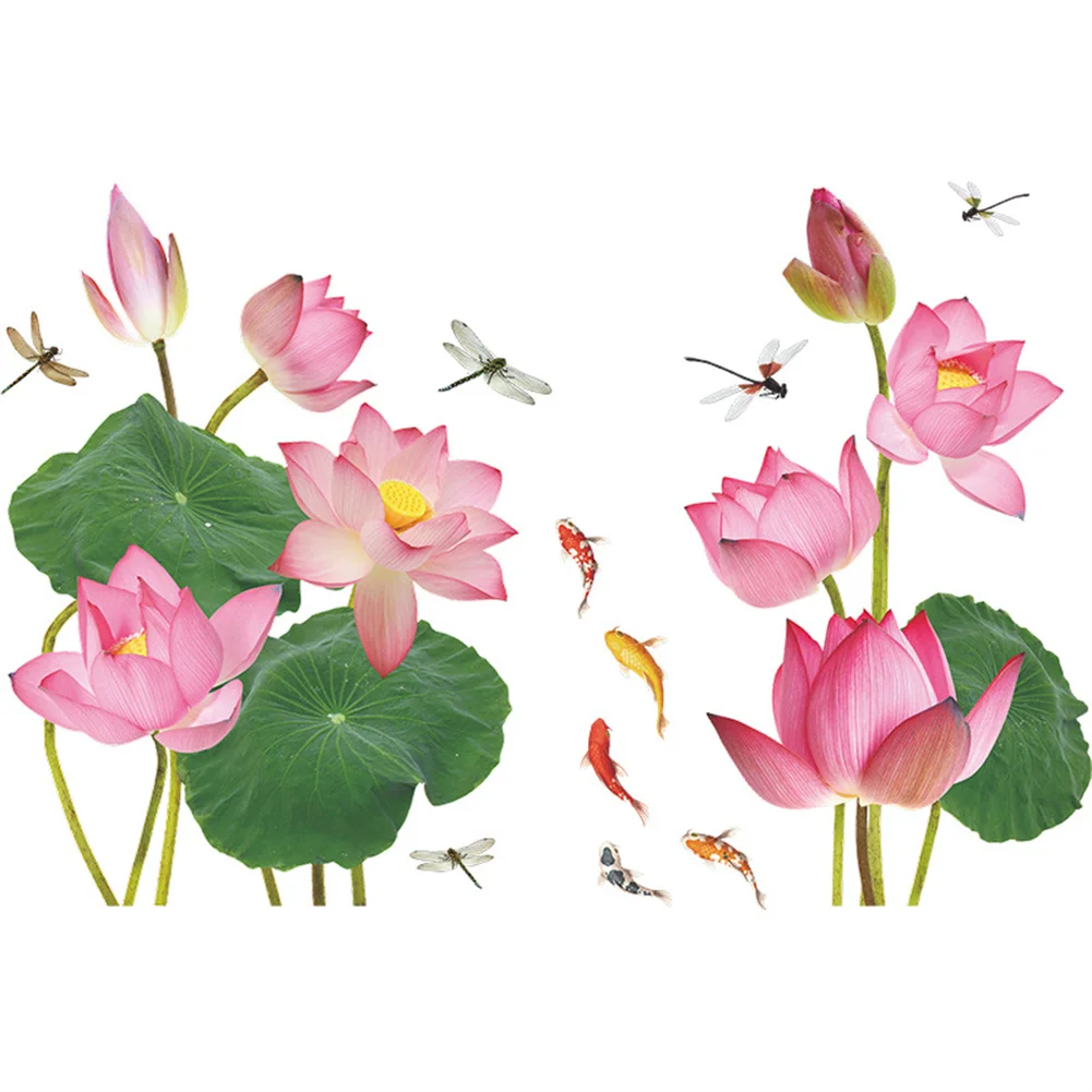 Fresh Lotus Sticker Chinese Style Koi Dragonfly Bedroom Wall Decora Wall Sticker Creative Home Decor Living Room Decals
Fresh Lotus Sticker Chinese Style Koi Dragonfly Bedroom Wall Decora Wall Sticker Creative Home Decor Living Room Decals