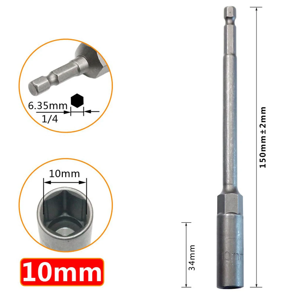 Socket Wrench 5pcs 6mm-14mm 150mm Adapter Socket Wrench Carpentry ExtensionSleeve Hexagon Nut Driver Bit Brand-new
Socket Wrench 5pcs 6mm-14mm 150mm Adapter Socket Wrench Carpentry ExtensionSleeve Hexagon Nut Driver Bit Brand-new