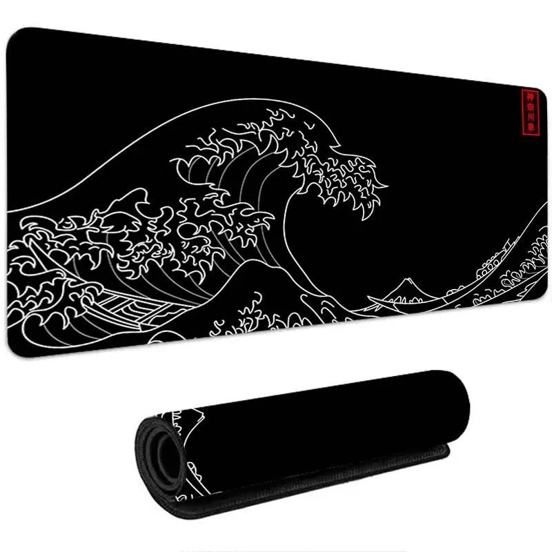 

Japan Great Waves 900x400 Mouse Pad Gamer Computer Mat Mausepad Gaming Laptop Accessories Mousepad Mats Keyboard Cabinet Mause