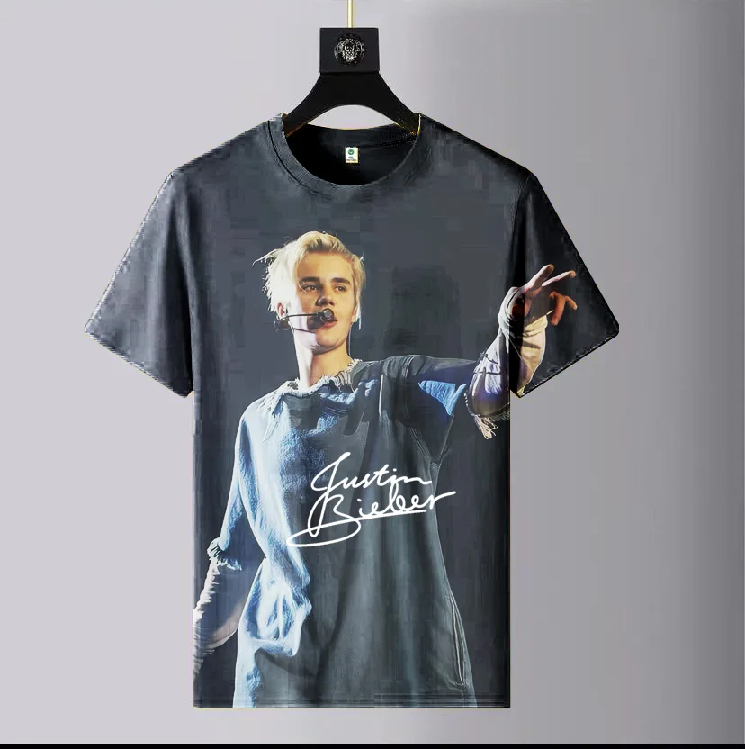 

Футболка оверсайз для unisex【mindnights】принт Джастина альбома Бибера, горячая Распродажа, топы в стиле хип-хоп Y2k, футболки, модная графическая футболка унисекс