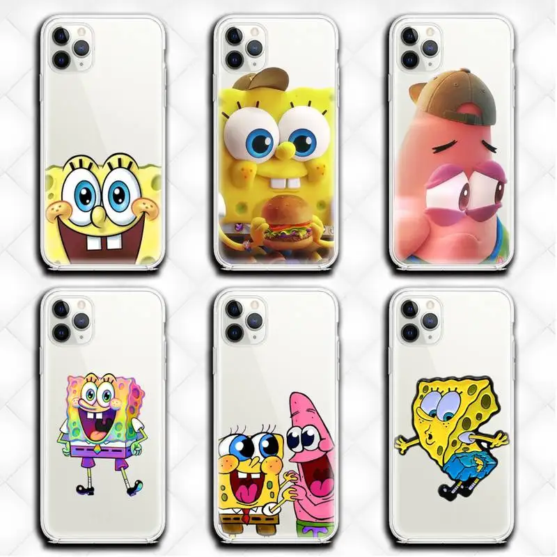 cute SpongeBob Phone Case Clear for iphone 13 12 11 Pro max mini XS 8 7 Plus X SE 2020 XR cover
cute SpongeBob Phone Case Clear for iphone 13 12 11 Pro max mini XS 8 7 Plus X SE 2020 XR cover