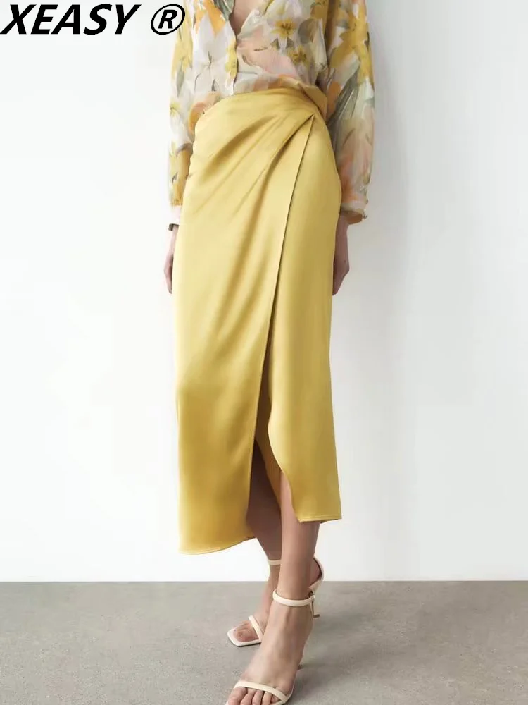 XEASY Sexy Skirts Womens 2022 Summer High-Waisted Skirt Midi Woman Clothes Satin A Line Skirt Pencil
XEASY Sexy Skirts Womens 2022 Summer High-Waisted Skirt Midi Woman Clothes Satin A Line Skirt Pencil